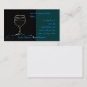 Sjabloon voor een wijnkaart visitekaartje (Voorkant / Achterkant)