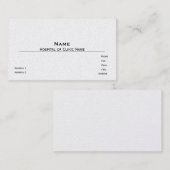 Sjabloon voor een zakelijke kaart voor Paal Finish Visitekaartje (Voorkant / Achterkant)