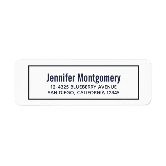 sjabloon voor eenvoudig adres etiket (Voorkant)