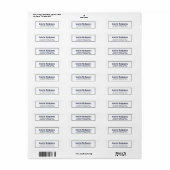 sjabloon voor eenvoudig adres etiket (Full Sheet)