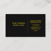 Sjabloon voor elegante en stijlvolle visitekaartje (Achterkant)
