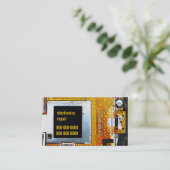 Sjabloon voor elektronische reparatiewerkkaarten visitekaartje (Staand voorkant)