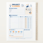 Sjabloon voor esthetische projectplanner planner (Achterkant)