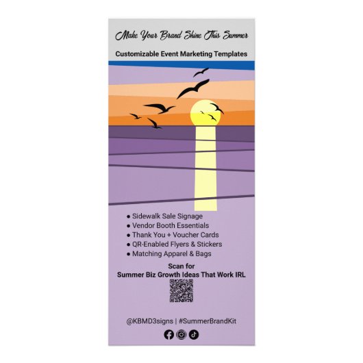 Sjabloon voor evenementen, stands, MKB-marketingzo Reclamekaart (Voorkant)