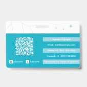 Sjabloon voor evenementenbadge badge (Achterkant)