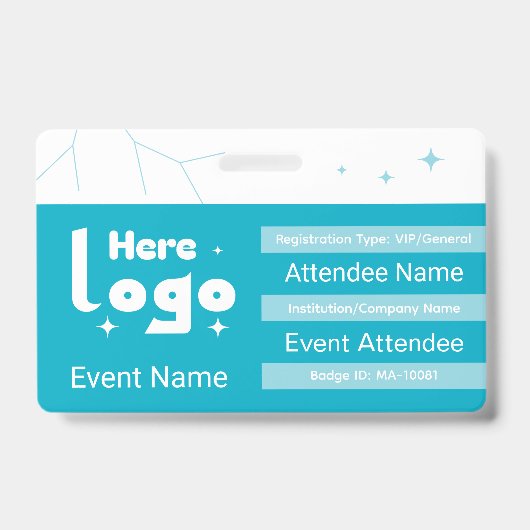 Sjabloon voor evenementenbadge badge (Voorzijde)
