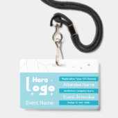 Sjabloon voor evenementenbadge badge (Voorzijde met lanyard)