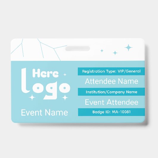 Sjabloon voor evenementenbadge badge (Voorzijde)