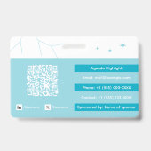 Sjabloon voor evenementenbadge badge (Achterkant)
