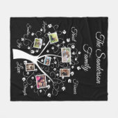 Sjabloon voor familieboomfotocollage fleece deken (Voorkant (Horizontaal))