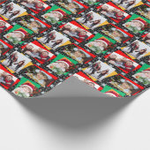 Sjabloon voor familiefotokerstpapier Snowflake Cadeaupapier (Hoek)