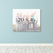 Sjabloon voor familiefoto's 20x16 canvas afdruk (Insitu (Houten vloer))