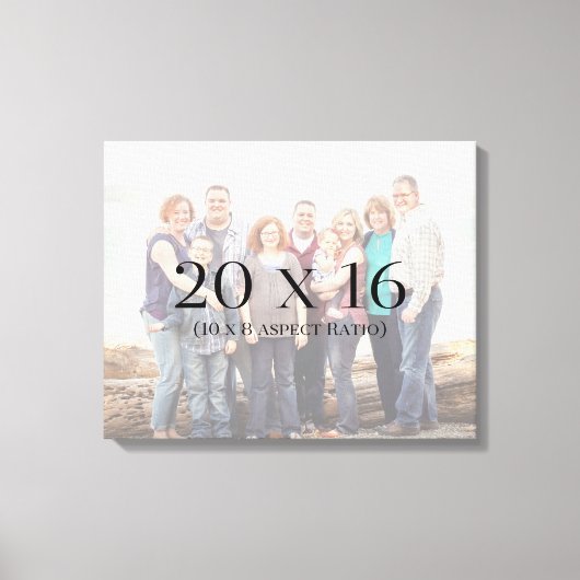 Sjabloon voor familiefoto's 20x16 canvas afdruk (Voorkant)