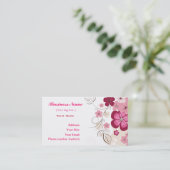 Sjabloon voor Floral Business Card Visitekaartje (Staand voorkant)