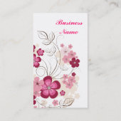 Sjabloon voor Floral Business Card Visitekaartje (Achterkant)