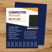 Sjabloon voor flyer voor computerreparaties met af