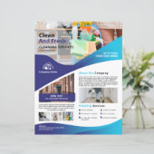 Sjabloon voor flyer voor professionele schoonmaakd (Staand voorkant)
