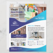 Sjabloon voor flyer voor professionele schoonmaakd (Voorkant)