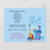 Sjabloon voor Flyer voor Professionele Schoonmaakd (Achterkant)