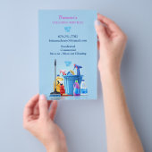 Sjabloon voor Flyer voor Professionele Schoonmaakd (Hand)