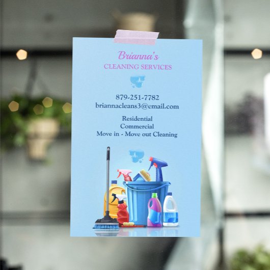 Sjabloon voor Flyer voor Professionele Schoonmaakd