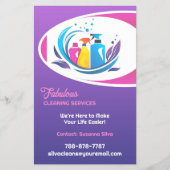 Sjabloon voor Flyer voor Professionele Schoonmaakd (Voorkant)