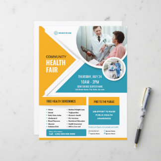 Sjabloon voor folder gezondheidsbeurs | Folder voo
