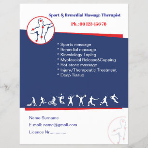 Sjabloon voor folder voor remedial massage
