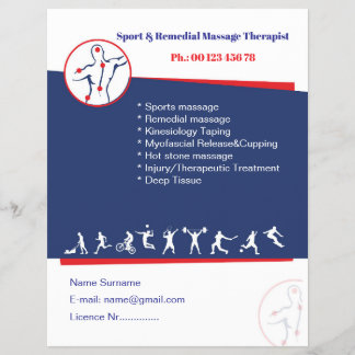 Sjabloon voor folder voor remedial massage