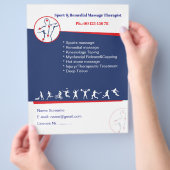 Sjabloon voor folder voor remedial massage (Hand)