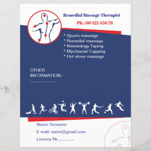 Sjabloon voor folder voor remedial massage