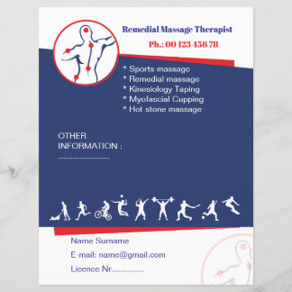 Sjabloon voor folder voor remedial massage