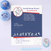 Sjabloon voor folder voor remedial massage (Enkel)