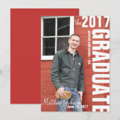 Sjabloon voor foto afstudeeraankondiging (Voorkant / Achterkant)