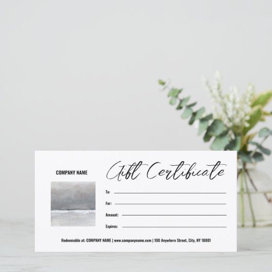 Sjabloon voor foto-cadeaubewijs Aanpasbaar  (Staand voorkant)