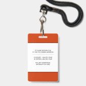 Sjabloon voor foto-ID van brandweer/afdeling brand Badge (Achterkant met lanyard)