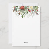 Sjabloon voor foto van kerstgroet met sneeuwframe (Achterkant)