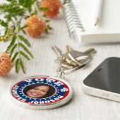 Sjabloon voor fotocampagne aangepaste knop sleutelhanger (Zijkant)