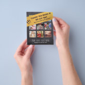 Sjabloon voor fotocollage flyer (Hand)