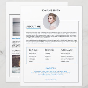 Sjabloon voor fotograaf over mij pagina