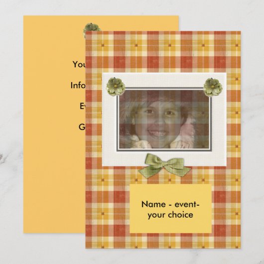 Sjabloon voor fotonotitiekaarten voor ontwerper kaart (Voorkant / Achterkant)