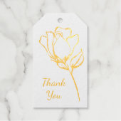 Sjabloon voor foto's van één Roos Weddenschap Beda Cadeaulabels (Voorkant)