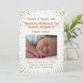 Sjabloon voor geboorteaankondiging (Staand voorkant)