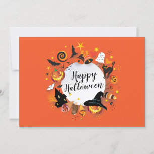 Sjabloon voor gelukkig Halloween-feest magisch ora Kaart