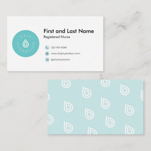 Sjabloon voor geregistreerde verzekeringskaart visitekaartje (Voorkant / Achterkant)