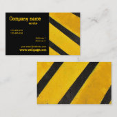 Sjabloon voor gevarengeel zwarte visitekaartje (Voorkant / Achterkant)