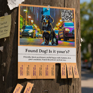 Sjabloon voor gevonden hond uitscheuren flyer