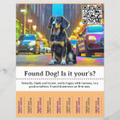 Sjabloon voor gevonden hond uitscheuren  flyer (Voorkant)