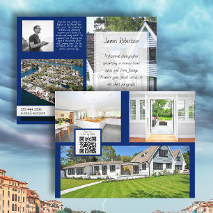 Sjabloon voor gevouwen brochure voor vastgoedfotog