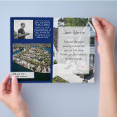Sjabloon voor gevouwen brochure voor vastgoedfotog (Hand)